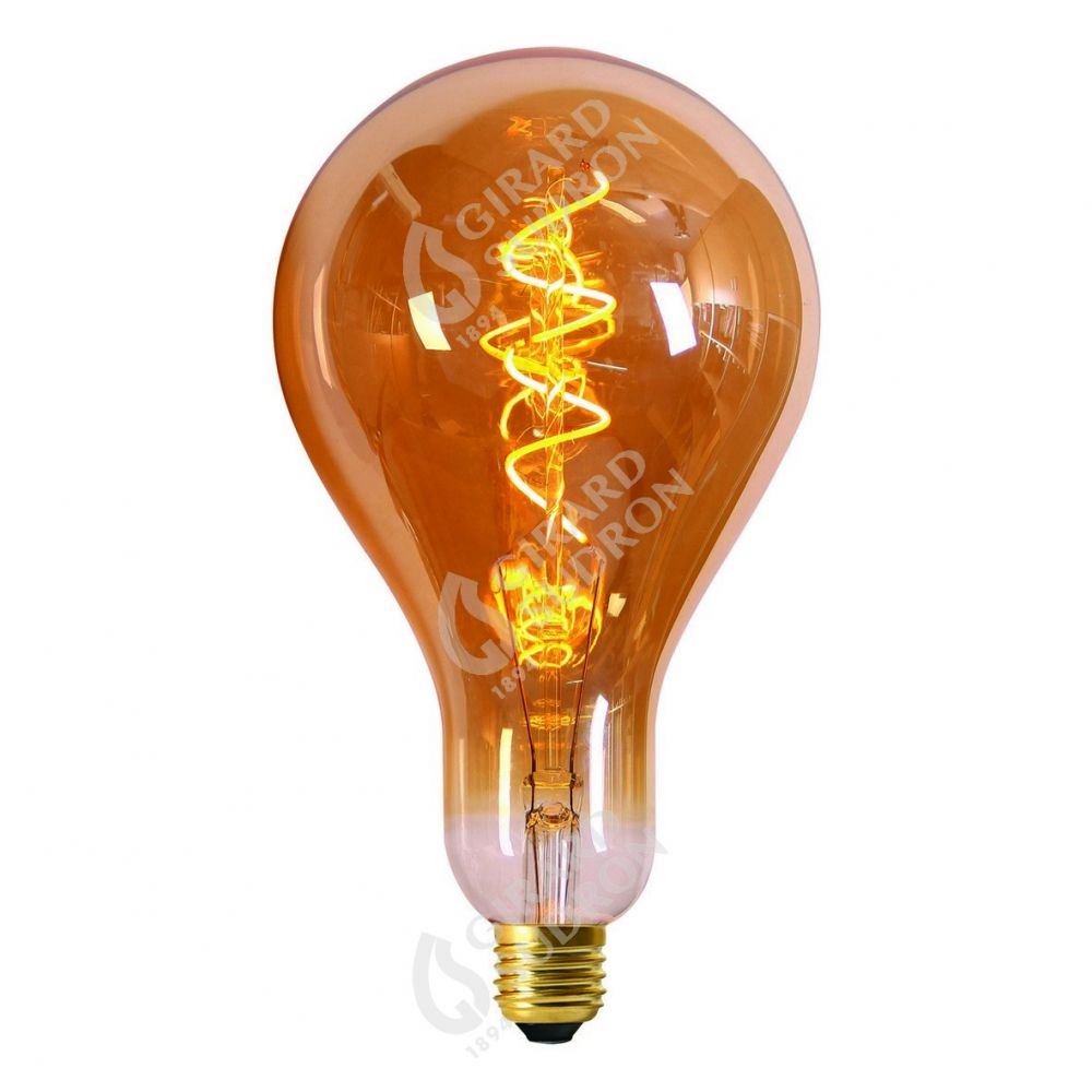 Ampoule Géante Filament LED TWISTED 240mm 4W E27 2000K 200Lm Dimmable Ambrée