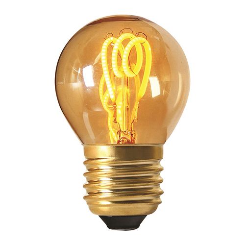 Ampoule led sphérique jaune E27, 73Lm = 42W, LEXMAN