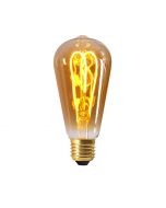 Ampoule Edison Filament LED LOOPS 5W E27 Blanc doux Ambrée
