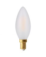 Ampoule Flamme Lisse Filament LED E14 3W Blanc chaud Satinée 