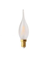 Ampoule Flamme Filament LED E14 3W Blanc chaud Satinée 