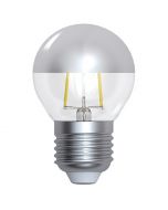 Ampoule Sphérique G45 Filament LED "Calotte Argentée" 4W E27 Blanc chaud Dimmable