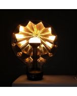 Ampoule "L'OMBRAGEUSE" Or  Noir LED E27