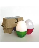 Spécial PAQUES - Lot de 2 œufs LED 2x1W Blanc Froid Piles Incluses