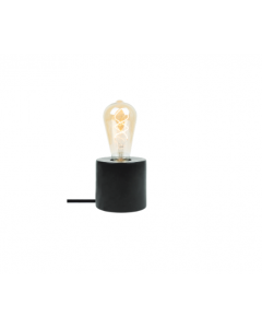 Support de lampe en MARBRE NOIR pour ampoule E27