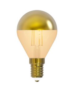 Ampoule Sphérique G45 Filament LED "Calotte Dorée" 4W E14 Blanc chaud Dimmable