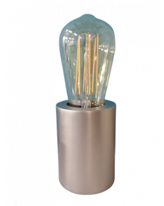Support de lampe en métal ARGENT pour ampoule E27