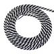 Câble textile rond 2 mètres Spirale Noir & Blanc