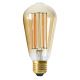 Ampoule Edison filament LED 6W E27 Blanc chaud 390Lm dimmable Ambrée