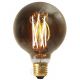 Ampoule Globe G125 filament LED 4W E27 Blanc chaud dimmable Smokey