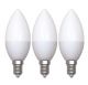 Lot de 3 Ampoules Flamme LED 5W E14 Blanc chaud Opaline