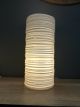 Lampe Porcelaine striée Cylindre Blanc E27